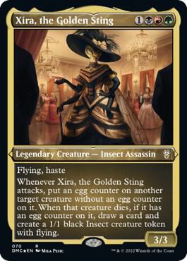 Xira, the Golden Sting (Foil Etched) 70 card from Commander: Dominaria United