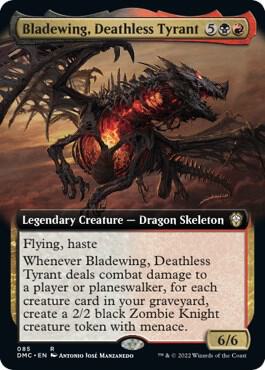 Bladewing, Deathless Tyrant (Extended Art) 85 card from Commander: Dominaria United