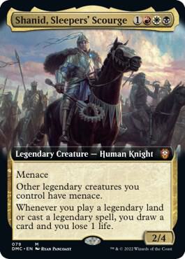 Shanid, Sleepers' Scourge (Extended Art) 79 card from Commander: Dominaria United