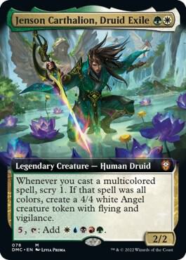 Jenson Carthalion, Druid Exile (Extended Art) 78 card from Commander: Dominaria United