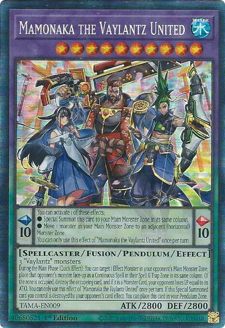 Mamonaka the Vaylantz United (CR) TAMA-EN009 card from Tactical Masters