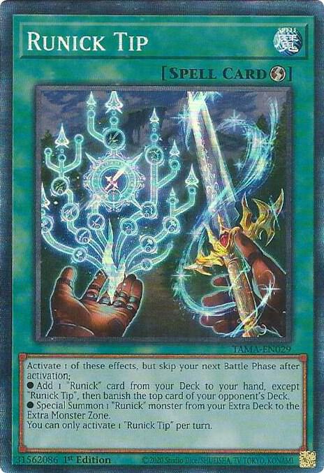 Runick Tip (CR) TAMA-EN029 card from Tactical Masters