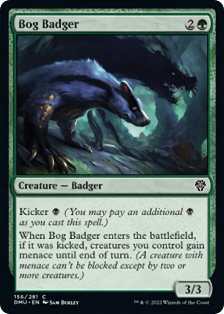 Bog Badger 156 card from Dominaria United