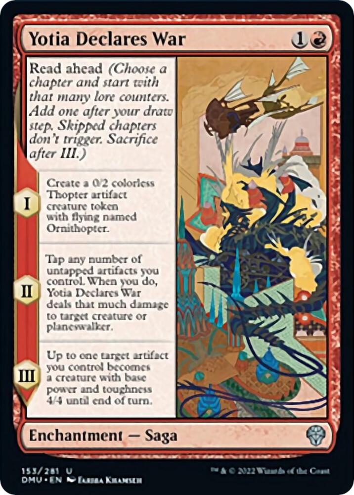 Yotia Declares War 153 card from Dominaria United