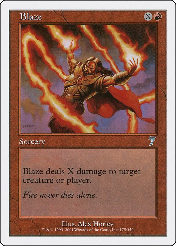 Blaze 175 card from 7th Edition
