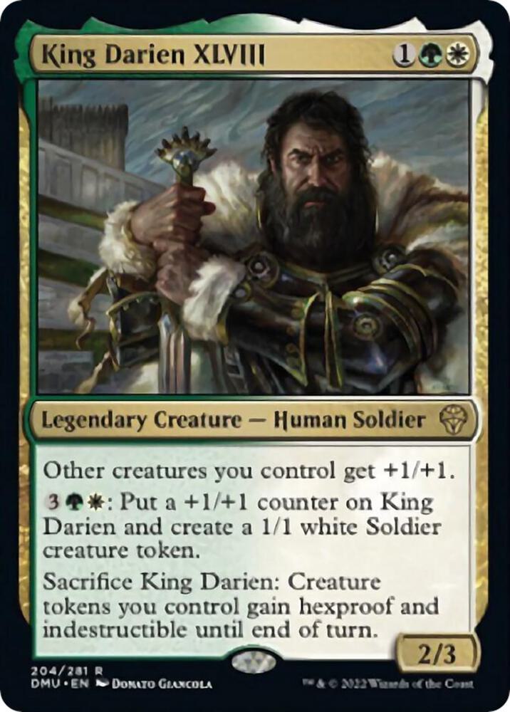 King Darien XLVIII 204 card from Dominaria United