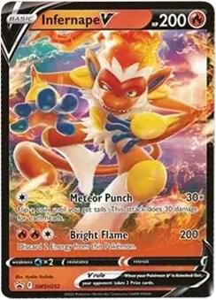 Infernape V SWSH252 card from SWSH: Sword & Shield Promo Cards