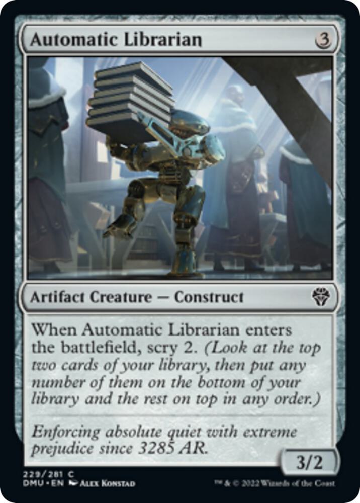 Automatic Librarian 229 card from Dominaria United