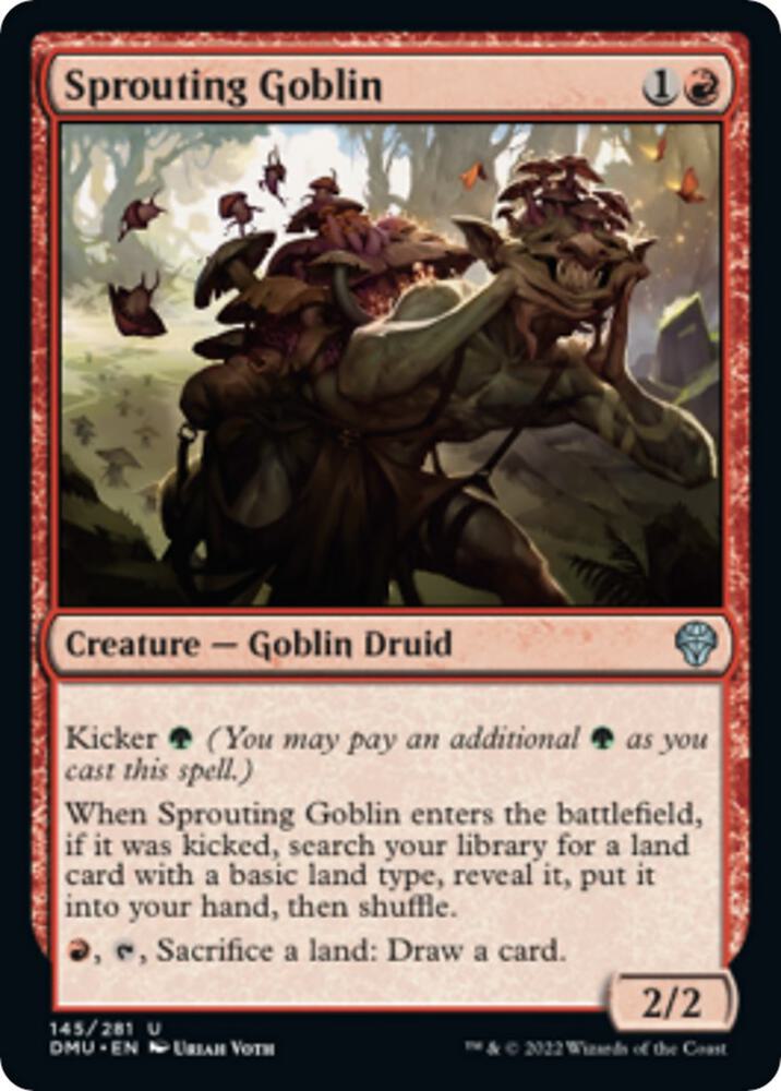 Sprouting Goblin 145 card from Dominaria United