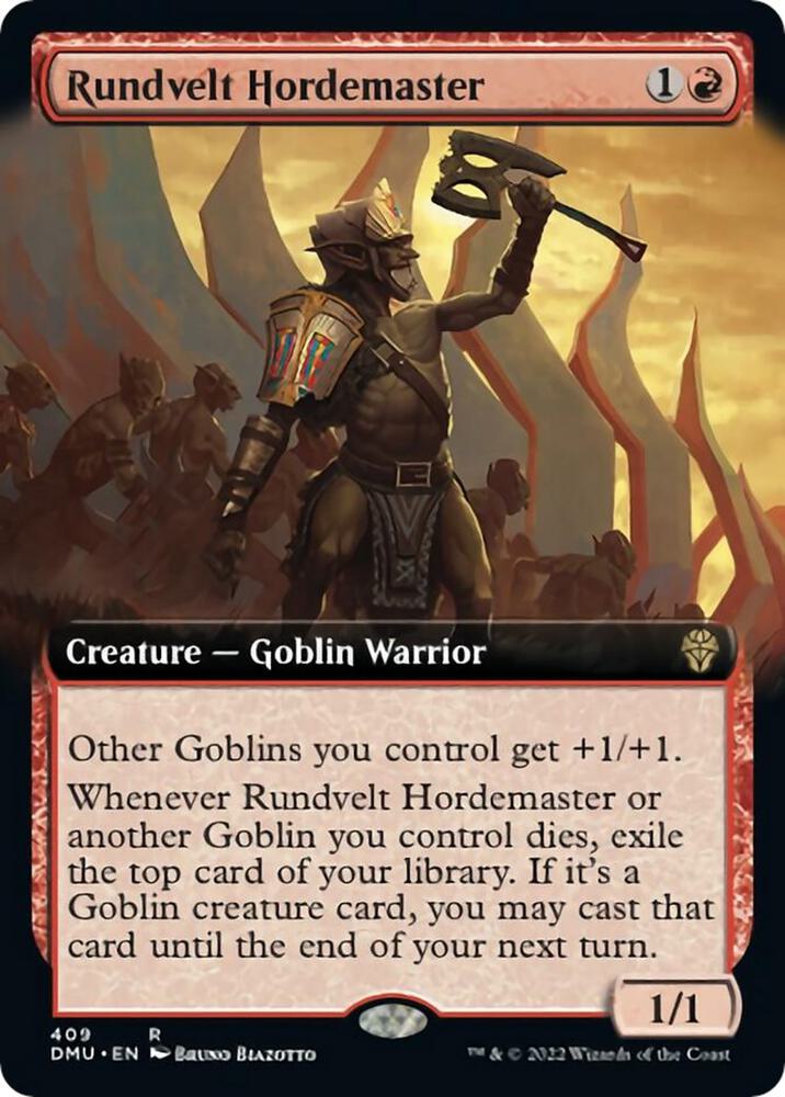 Rundvelt Hordemaster (Extended Art) 409 card from Dominaria United