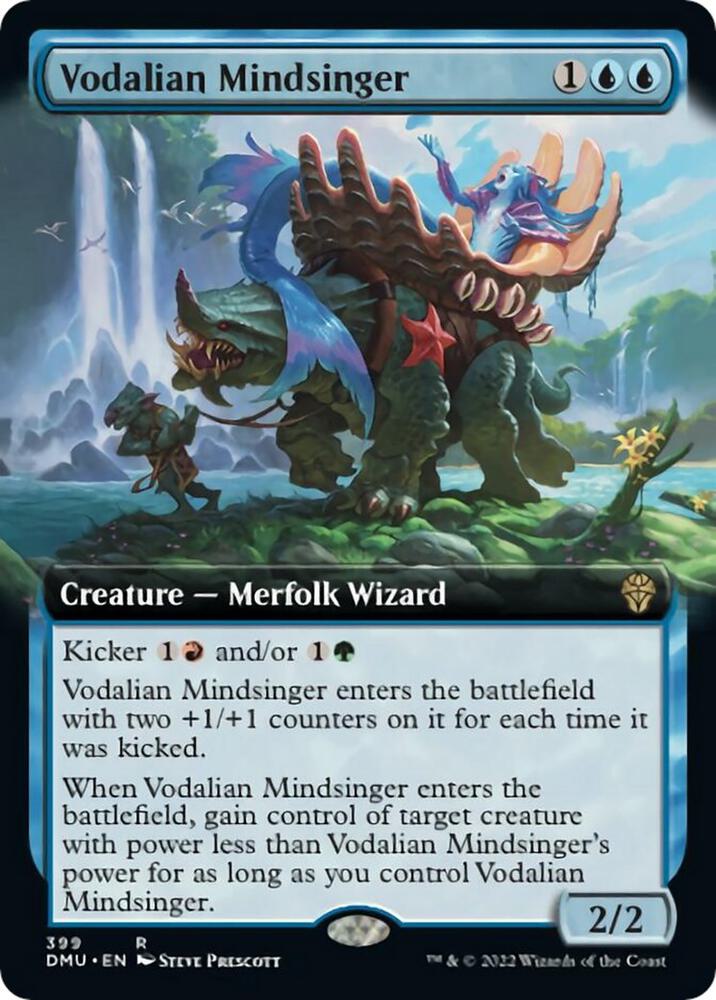Vodalian Mindsinger (Extended Art) 399 card from Dominaria United