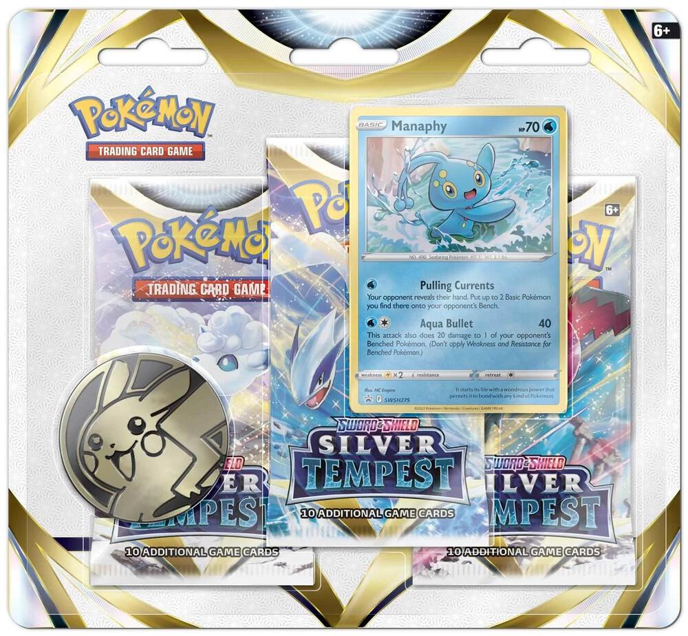 Silver Tempest 3 Pack Blister [Manaphy] card from SWSH12: Silver Tempest
