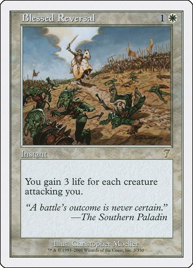 Blessed Reversal 3 card from 7th Edition