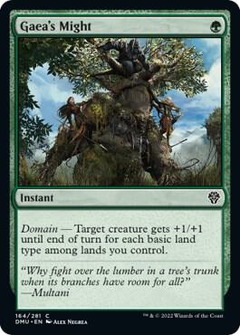 Gaea's Might 164 card from Dominaria United
