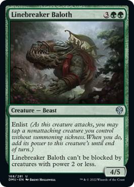 Linebreaker Baloth 168 card from Dominaria United