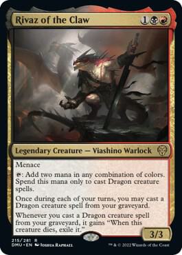 Rivaz of the Claw 215 card from Dominaria United