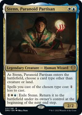 Stenn, Paranoid Partisan 221 card from Dominaria United