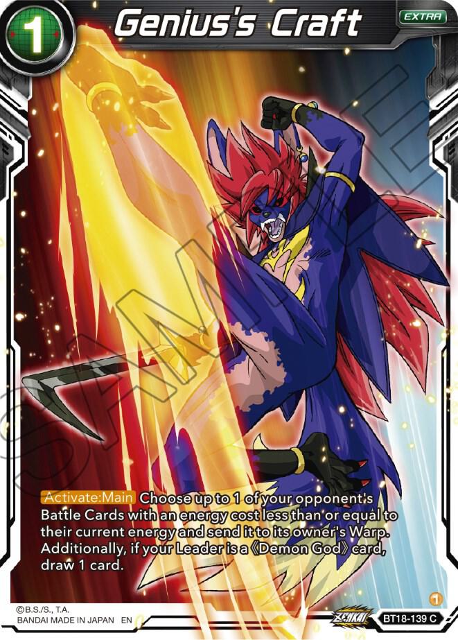 Genius's Craft BT18-139 card from Dawn of the Z-Legends