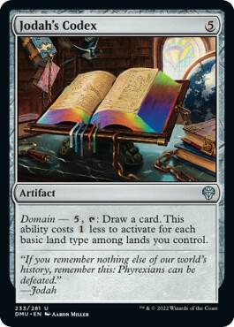 Jodah's Codex 233 card from Dominaria United