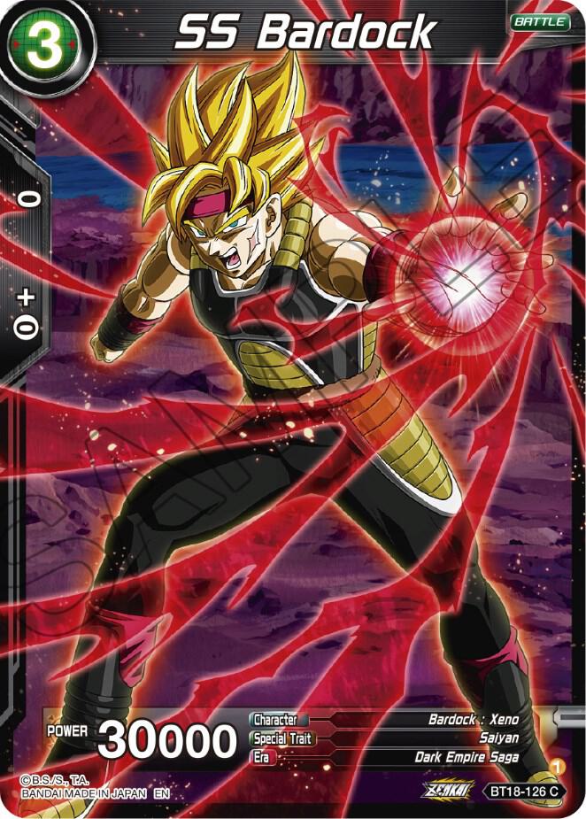 SS Bardock BT18-126 card from Dawn of the Z-Legends