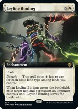 Leyline Binding (Extended Art) 387 card from Dominaria United