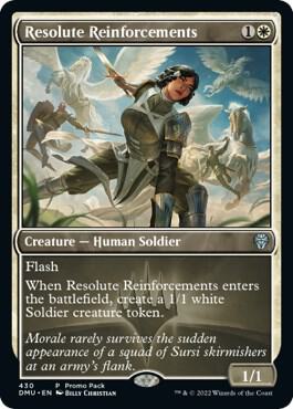 Resolute Reinforcements 430 card from Promo Pack: Dominaria United
