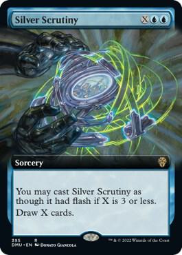 Silver Scrutiny (Extended Art) 395 card from Dominaria United