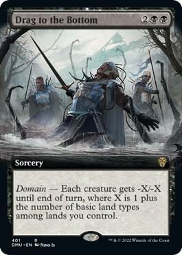 Drag to the Bottom (Extended Art) 401 card from Dominaria United