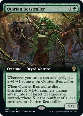 Quirion Beastcaller (Extended Art) 417 card from Dominaria United