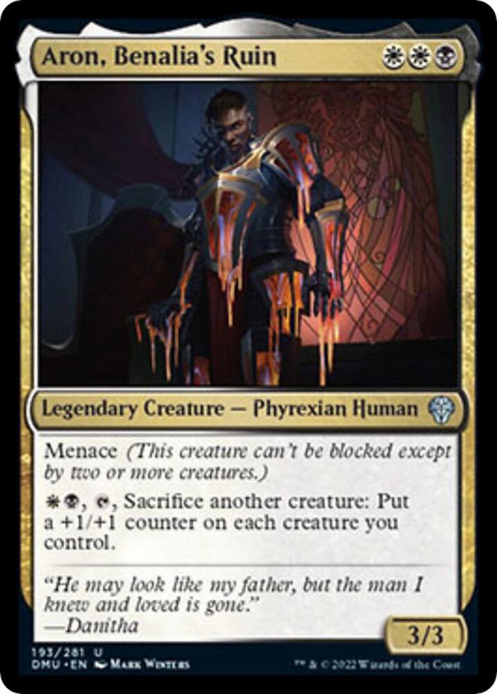 Aron, Benalia's Ruin 193 card from Dominaria United