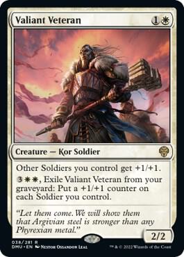 Valiant Veteran 38 card from Dominaria United