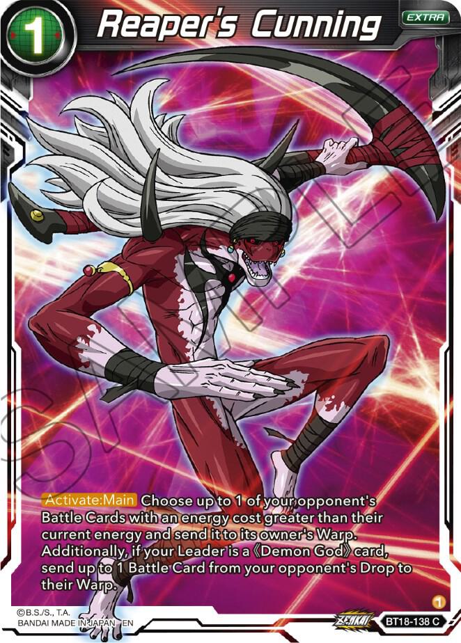 Reaper's Cunning BT18-138 card from Dawn of the Z-Legends