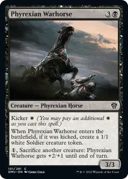 Phyrexian Warhorse 101 card from Dominaria United