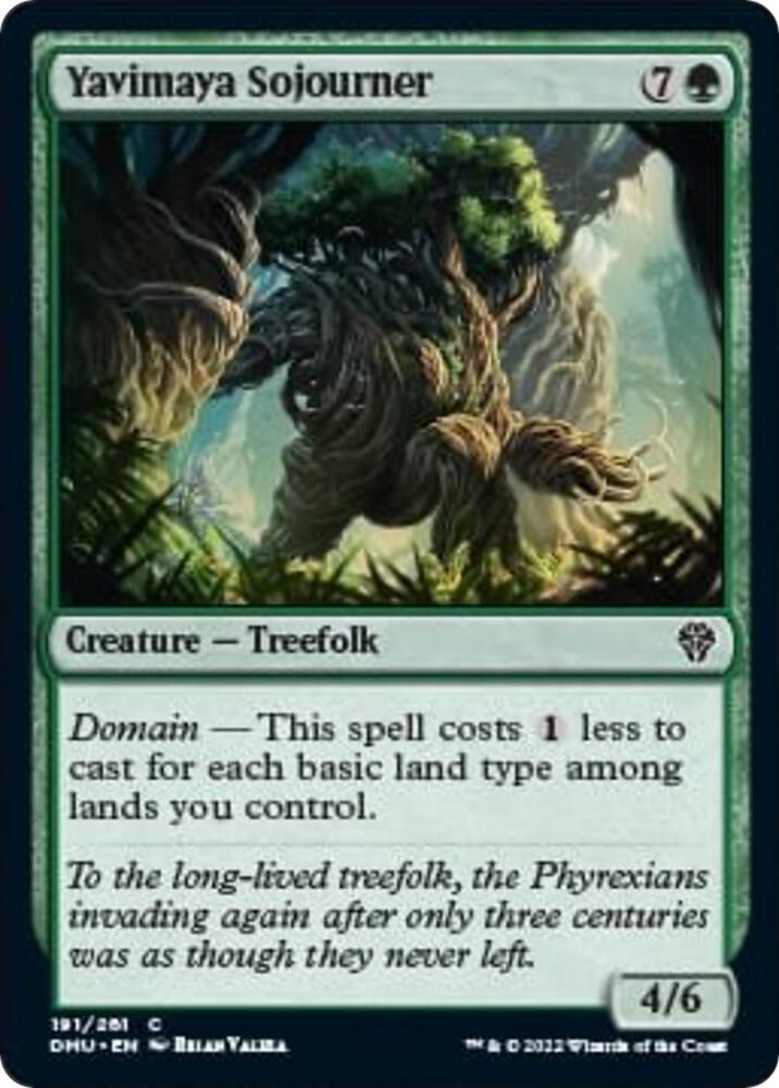 Yavimaya Sojourner 191 card from Dominaria United