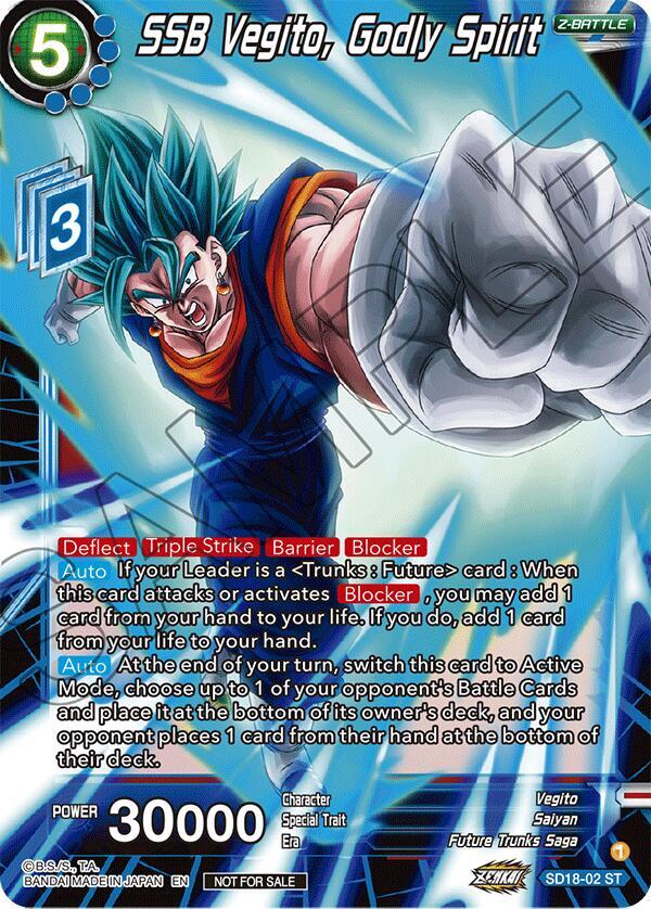 SSB Vegito, Godly Spirit (ZENKAI Celebration Pack) SD18-02 card from Promotion Cards