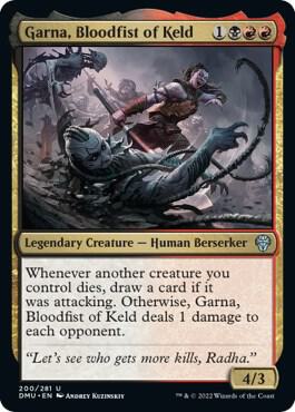 Garna, Bloodfist of Keld 200 card from Dominaria United
