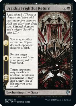 Braids's Frightful Return 85 card from Dominaria United