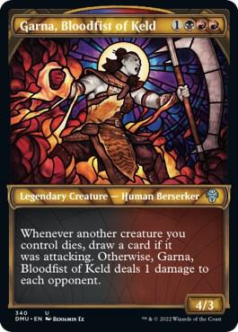 Garna, Bloodfist of Keld (Textured Foil) 340 card from Dominaria United