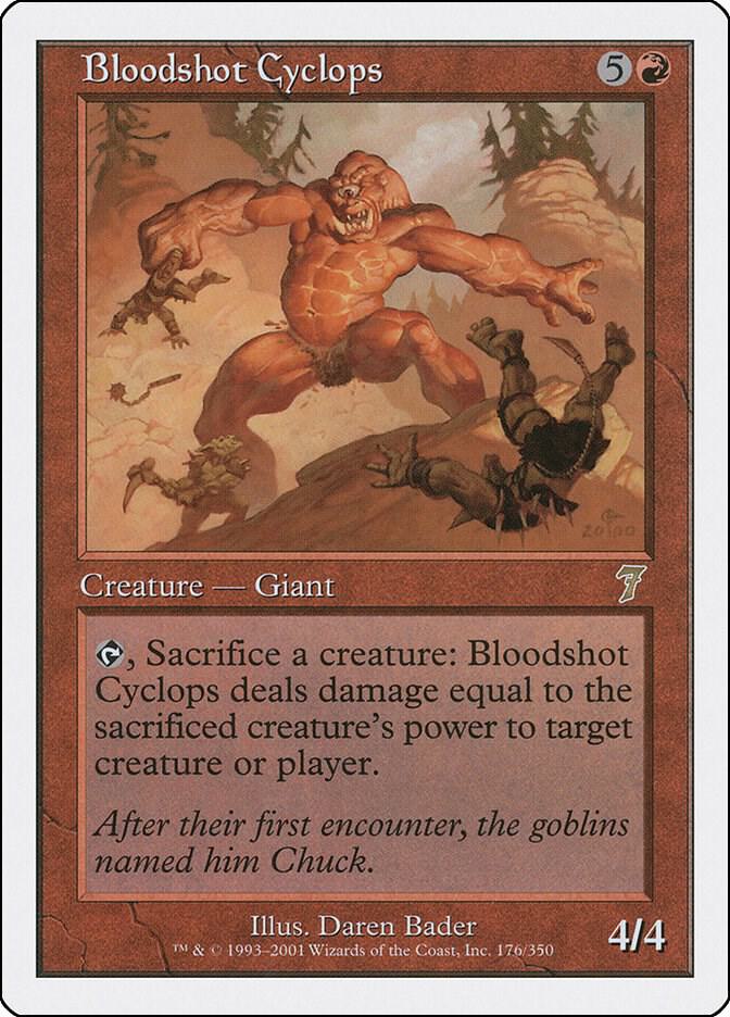 Bloodshot Cyclops 176 card from 7th Edition