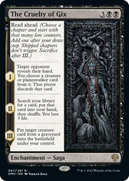 The Cruelty of Gix 87 card from Dominaria United