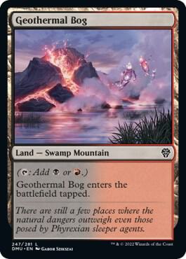 Geothermal Bog 247 card from Dominaria United