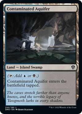 Contaminated Aquifer 245 card from Dominaria United