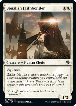 Benalish Faithbonder 7 card from Dominaria United