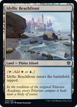 Idyllic Beachfront 249 card from Dominaria United