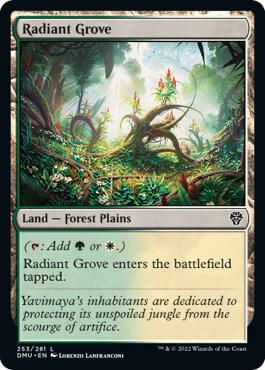 Radiant Grove 253 card from Dominaria United