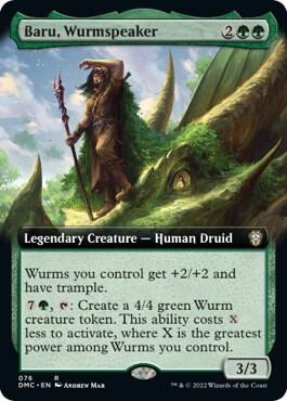Baru, Wurmspeaker (Extended Art) 76 card from Commander: Dominaria United
