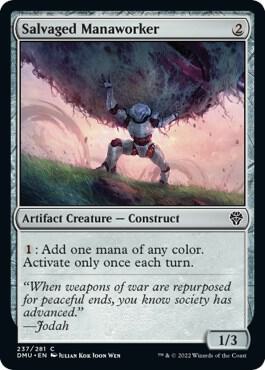 Salvaged Manaworker 237 card from Dominaria United