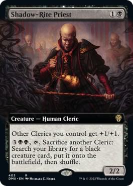 Shadow-Rite Priest (Extended Art) 403 card from Dominaria United