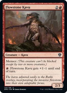 Flowstone Kavu 125 card from Dominaria United