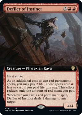 Defiler of Instinct (Extended Art) 406 card from Dominaria United